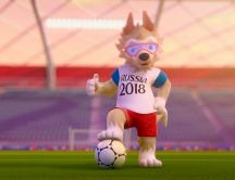 Fox mascot for Fifa World Cup 2018 Russia