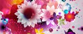 Flower power design - Abstract colorful wallpaper