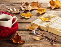 Hot tea and a good old book to read - Autumn staffs