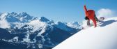 Snowbord time on the top of the mountain-Winter season sport