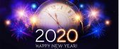 Twelve o'clock at midnight - Happy New Year 2020 fireworks