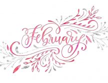 February love month - Digital art design on background