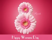 Wonderful 8 made from pink flowers - Happy Woman's day