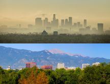 Pure and fresh air versus worst air quality - HD wallpaper