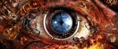 Abstract blue eye machine time - HD wallpaper