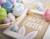Happy Easter wonderful colored eggs - HD wallpaper
