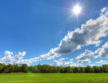 White clouds and beautiful blue sky - HD wallpaper
