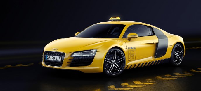 Audi R8 yellow cab