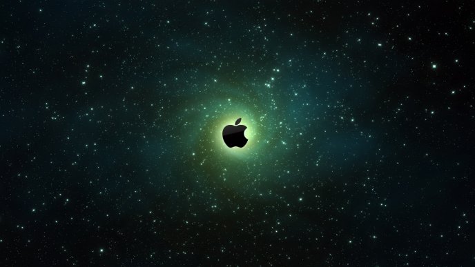 Apple logo galaxy