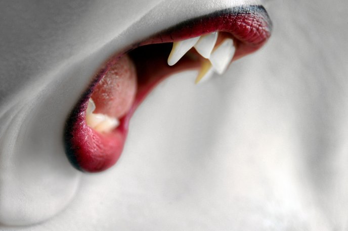 Female vampire mouth