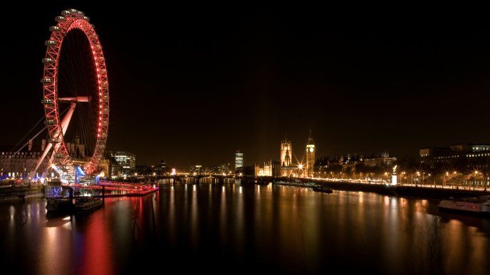 Beautiful London at night HD wallpaper