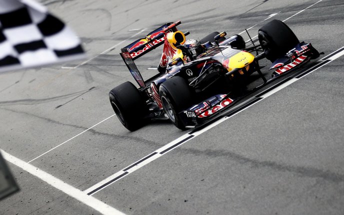 Sebastian Vettel Red Bull at start line