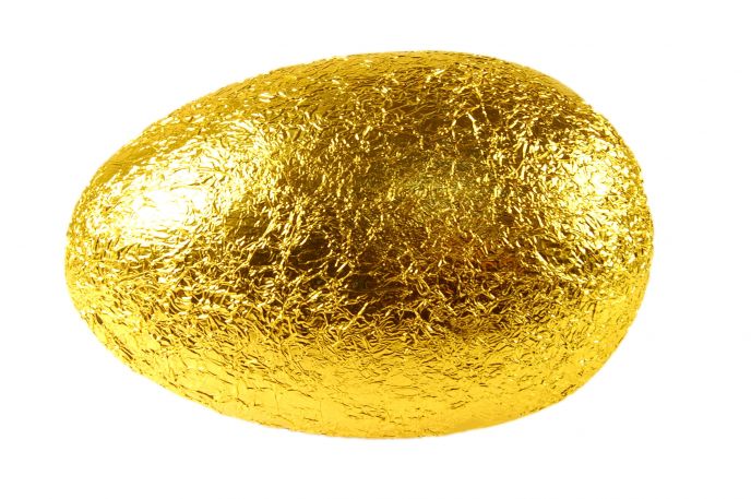 Golden chocolate egg