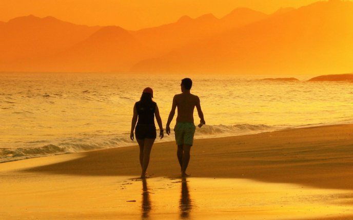 A walk on the beach with your loved one