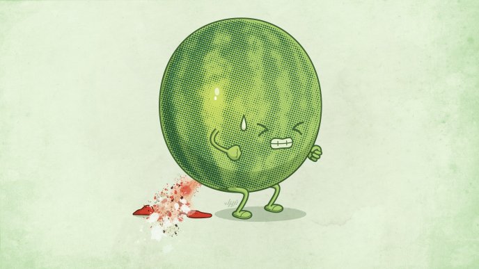 Funny watermelon - cartoons wallpapers