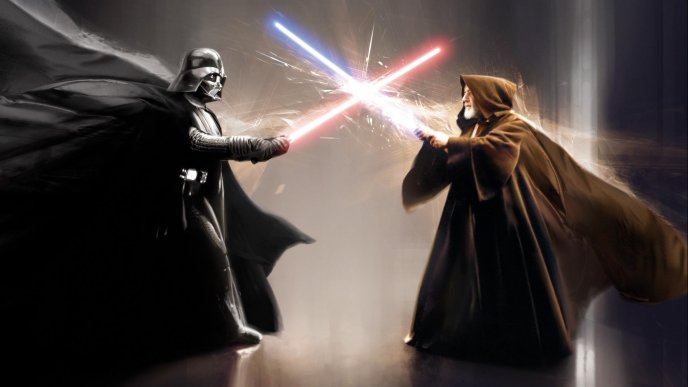 Star wars - fight between Darth Vader and Jedi