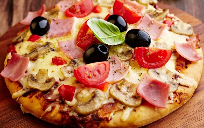 Delicious pizza - good appetite