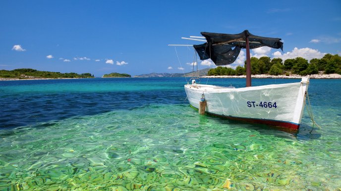 Croatian boat on the Adriatic sea