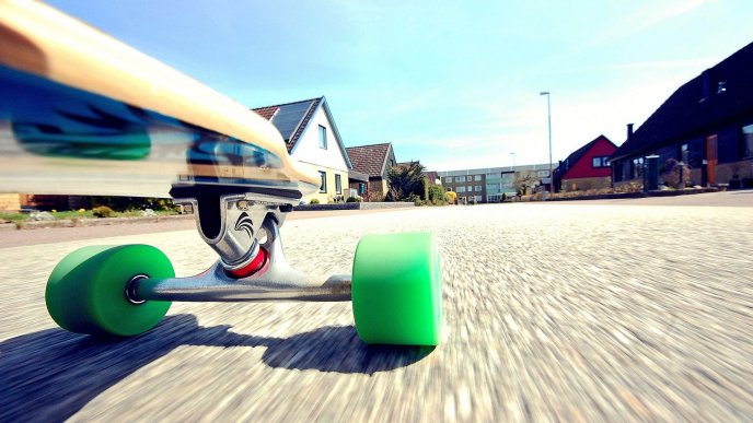 Skateboard on the road