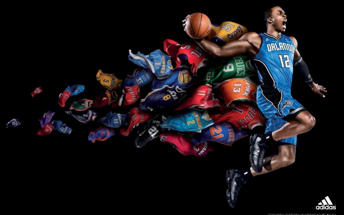 Adidas brand -Orlo Lakers Nuggets basketball sport