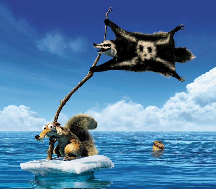Ice Age 4 - Continental drift - Scrat and pirate flag