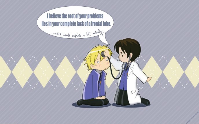 Anime - child doctor treating another child