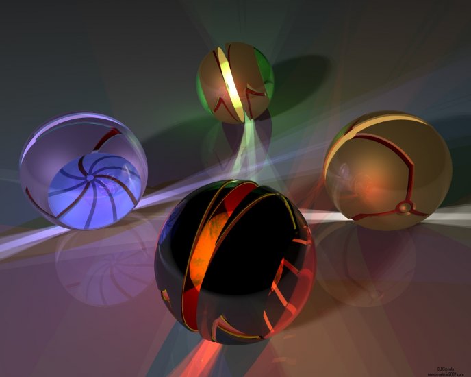 3D Abstract balls - sport wallpaper
