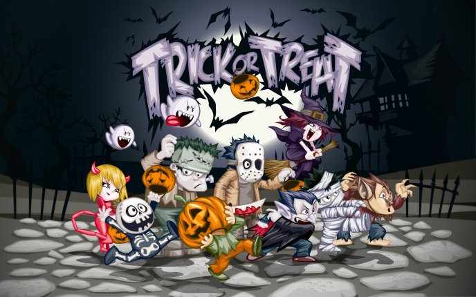 Trick or Treat - All monsters are on the street