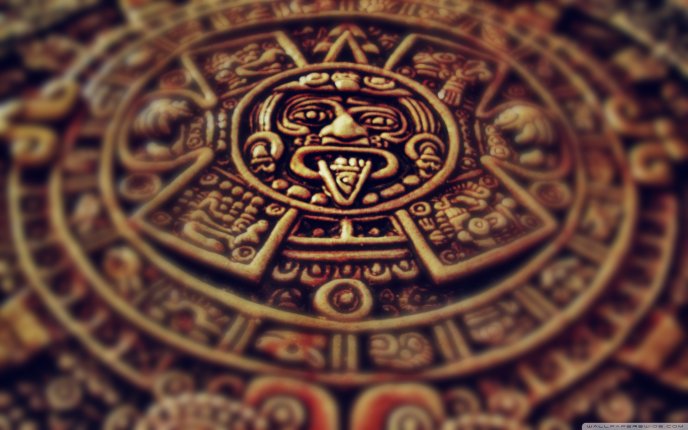 Blurry Mayan clock - HD wallpaper