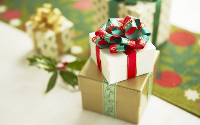 Two presents for Christmas - close up