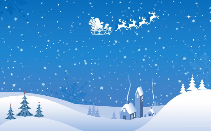 Drawing in the Christmas spirit - Santa Claus HD wallpaper