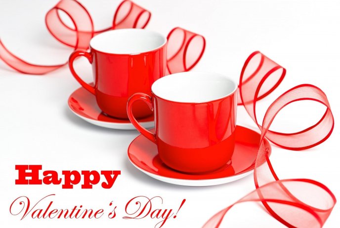 Cups of tea for the day of Valentine's Day