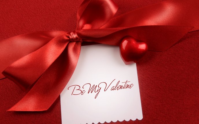 Red ribbon - Be my Valentine