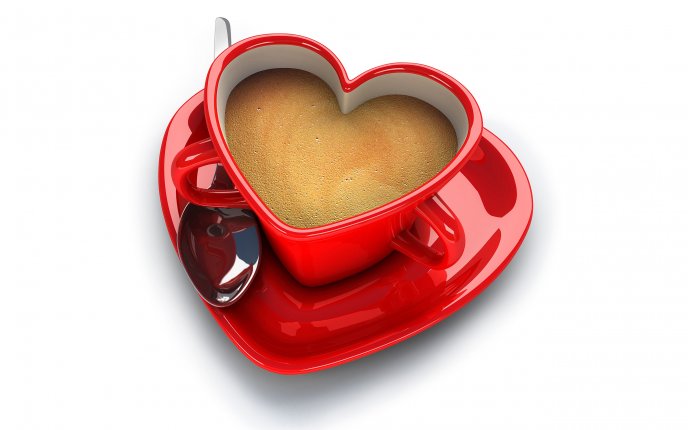 The perfect cup for coffee - red heart