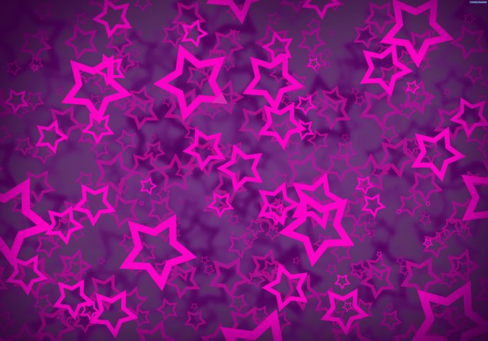 Hundreds of pink stars - purple texture
