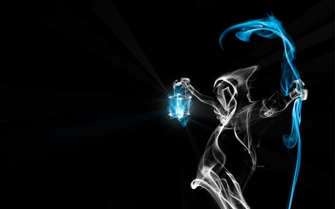 Ghost with scythe and lantern - HD wallpaper
