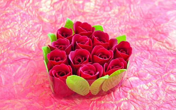A beautiful floral arrangement - red roses