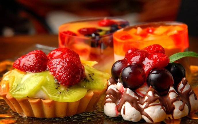 Delicious fruit tarts - sweet season
