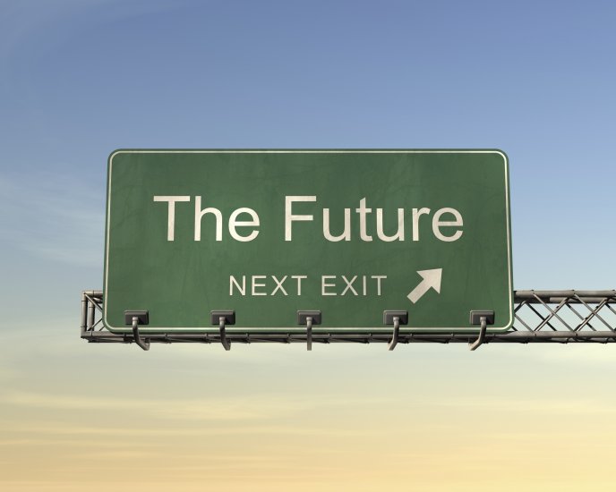 Optimistic picture - future is at next exit
