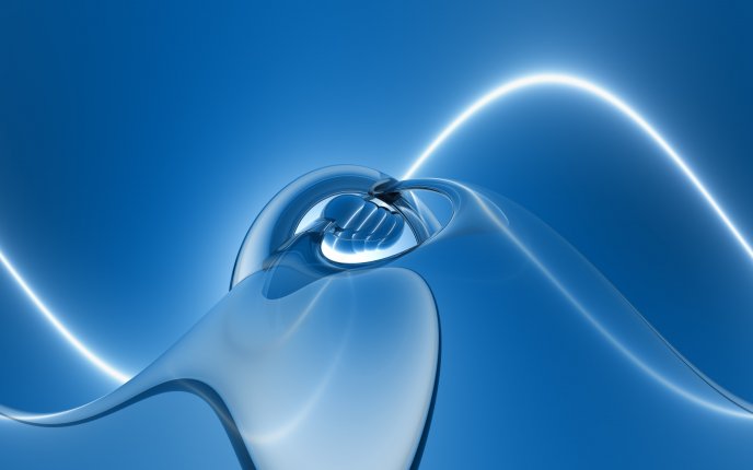 Blue background - abstract 3d wallpaper