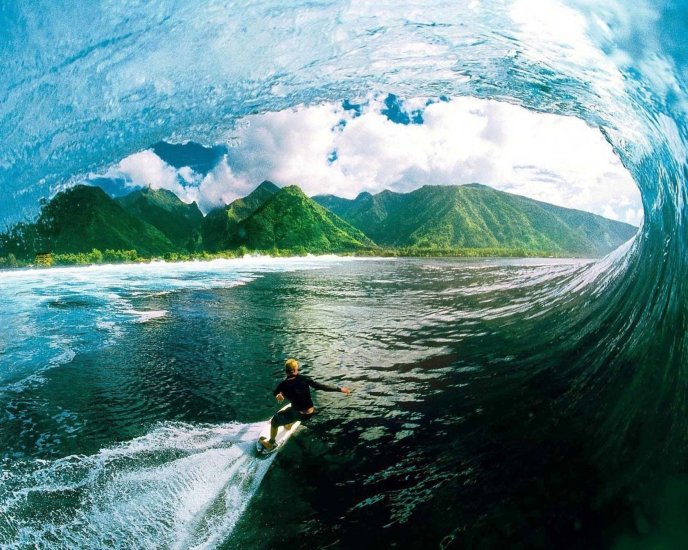 Surfing - beautiful summer sport