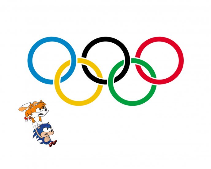 Sonic is training for the Olympics