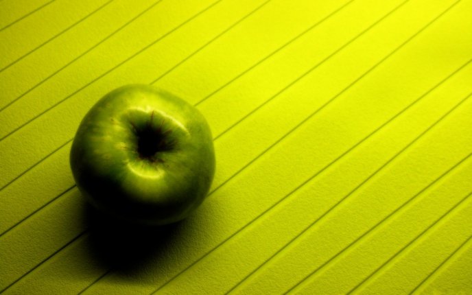 Green apple on a beautiful background