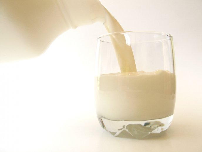 Delicious glass with milk - perfect breakfast every morning