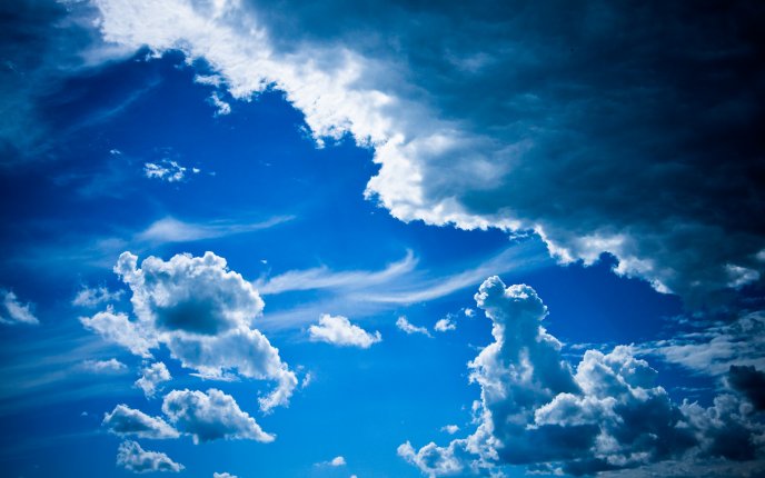 Wonderful blue sky - nature HD wallpaper
