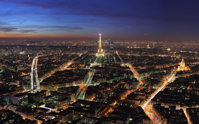 Beautiful landscape - Paris in the night