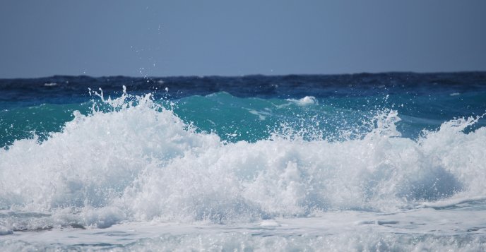 Wonderful water foam - holiday at seaside