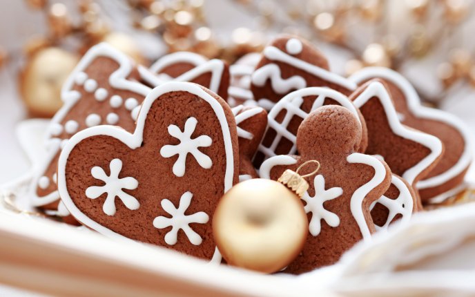 Delicious Christmas cookies with cinnamon