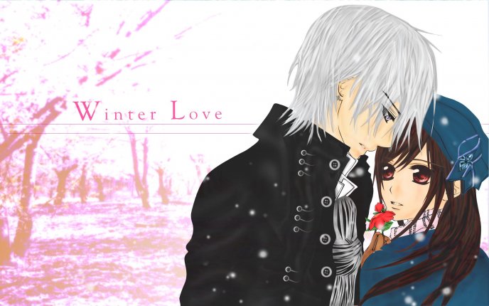 Beautiful winter moments - anime lovers