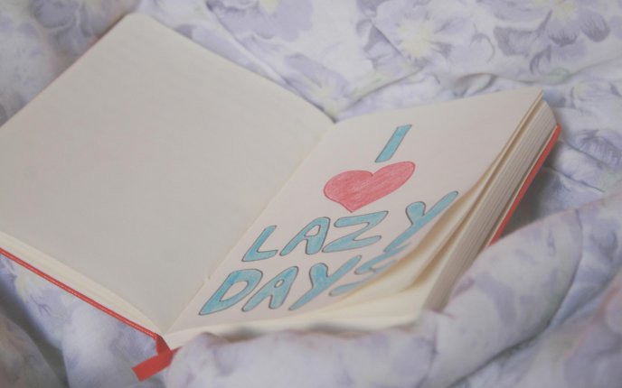 Journal of Love - I love lazy days - HD Valentines Day